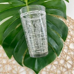 Vintage MCM Retro 50’s 60’s Federal recipe glass cocktail shaker measuring cup